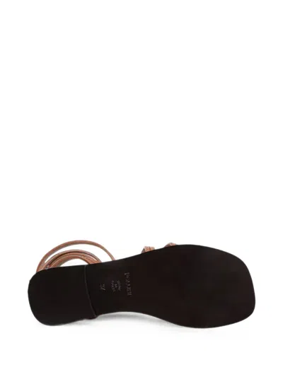 Pollini Wrap-around Leather Sandals In Multi