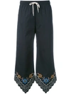 SEE BY CHLOÉ floral embroidered cropped trousers,DRYCLEANONLY