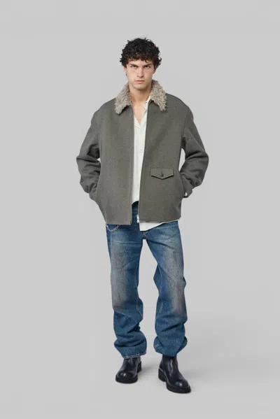 Our Legacy Wool Blend Single Breasted Coat In Grey