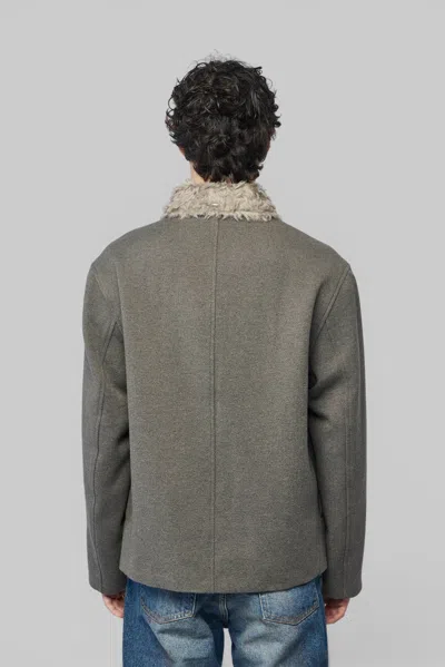 Our Legacy Wool Blend Single Breasted Coat In Grey