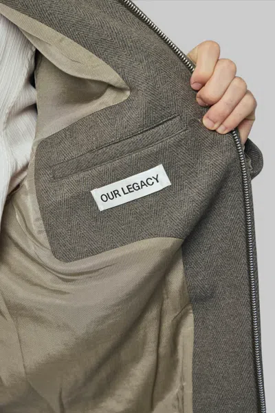 Our Legacy Wool Blend Single Breasted Coat In Grey