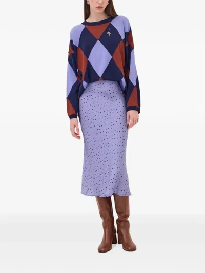 Ottod'ame Geometric-pattern Long-sleeve Sweater In Multi