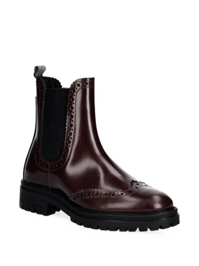 Barbour Brogue-detail Chelsea Boots In Black