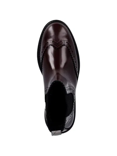 Barbour Brogue-detail Chelsea Boots In Black