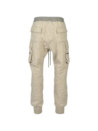 Rick Owens Multi-pocket Drawstring Cargo Pants In Neutral