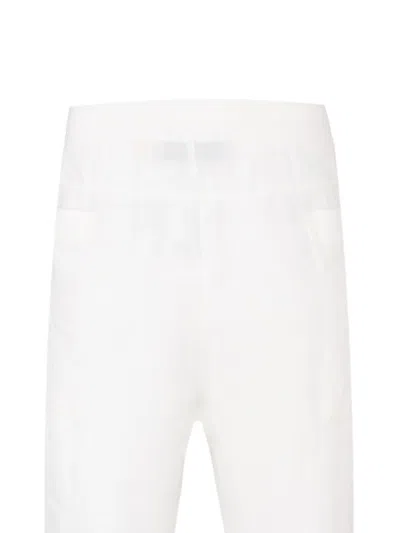 Exit Society Linen Drawstring Trousers In White
