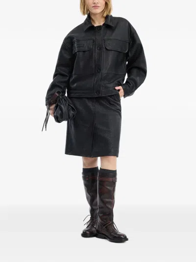 Munthe Vineth Button-up Jacket In Black