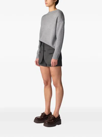 Monse Tailored Jacket-front Shorts In Grey