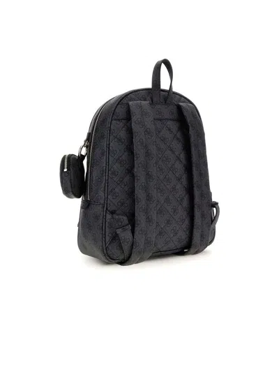 Guess Coal Logo Polyurethane Backpack In Red