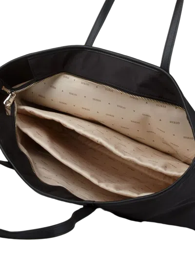 Guess Polyester Tote Bag In Black