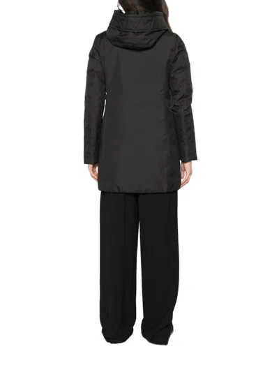 Fay Padded Parka Coat In Black