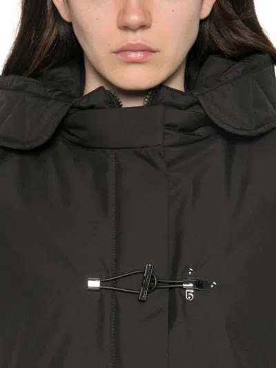 Fay Padded Parka Coat In Black