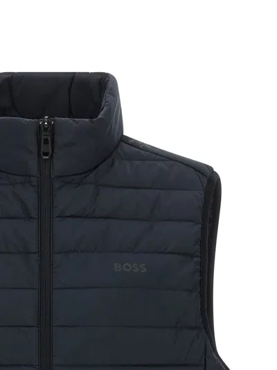 Hugo Boss Quilted Technical Vest In Multi
