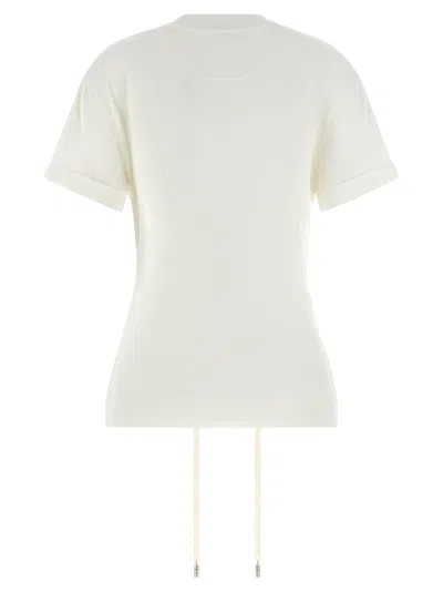 Alexander Mcqueen Mcqueen Cotton Jersey Corset T-shirt In White