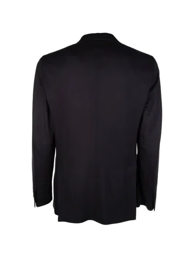 Boglioli Double-breasted Wool Blazer In Black