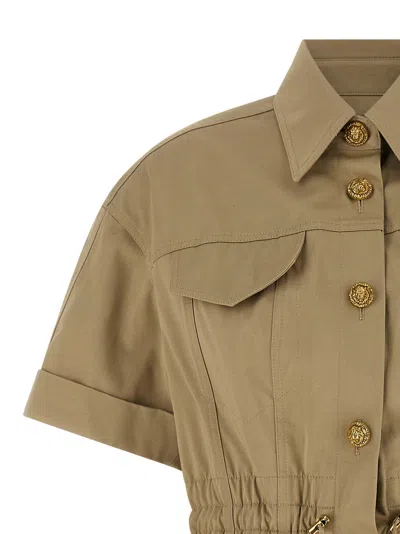 Balmain Dress In Camel