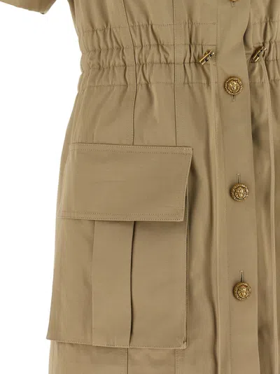 Balmain Dress In Camel