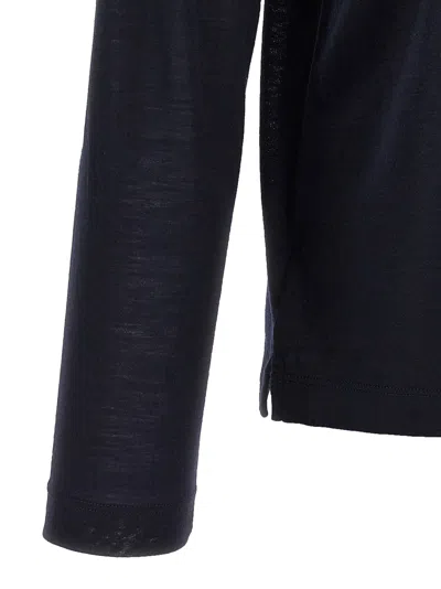 Zanone Virgin Wool T-shirt In Navy