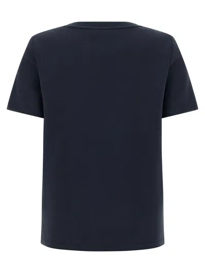 Max Mara Cotton And Modal Jersey T-shirt In Blue