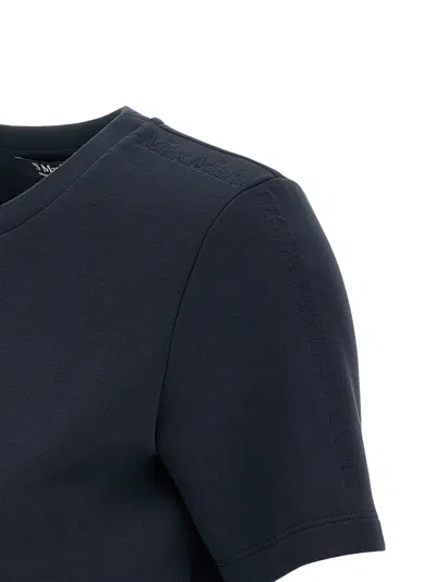 Max Mara Cotton And Modal Jersey T-shirt In Blue