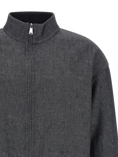 Fendi Reversible Wool Blouson In Gray