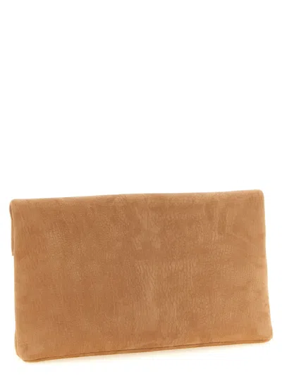 Saint Laurent Envelope Maxi Clutch In Camel