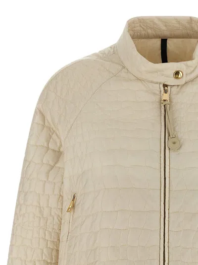 Moncler Down Jacket In Cream