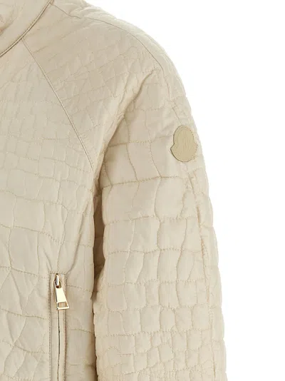 Moncler Down Jacket In Cream