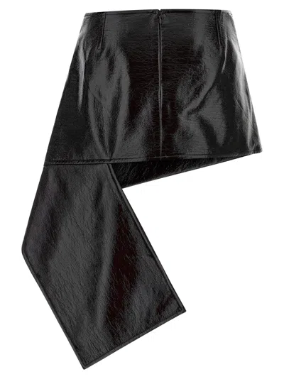 Courrèges Courreges Fold Mini Skirt In Black