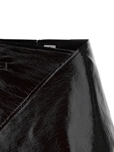 Courrèges Courreges Fold Mini Skirt In Black