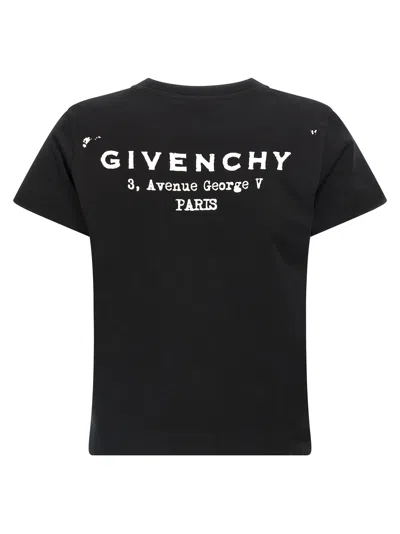 Givenchy Cotton Logo Print Regular Fit T-shirt In Black