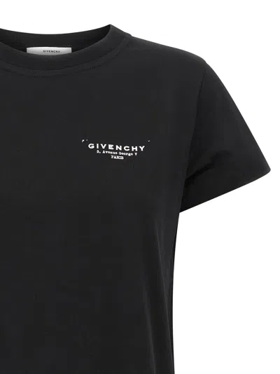 Givenchy Cotton Logo Print Regular Fit T-shirt In Black