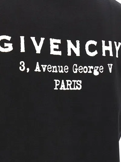 Givenchy Cotton Logo Print Regular Fit T-shirt In Black