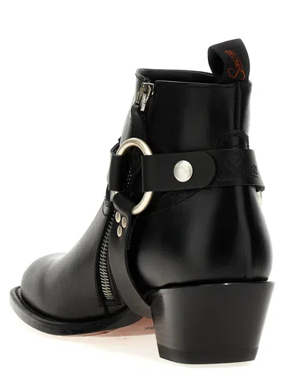 Sonora Dulce Belt Ankle Boots In Black