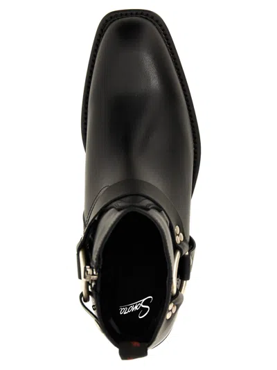 Sonora Dulce Belt Ankle Boots In Black