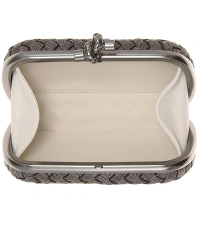 Shop Bottega Veneta Knot Box Clutch In Grey