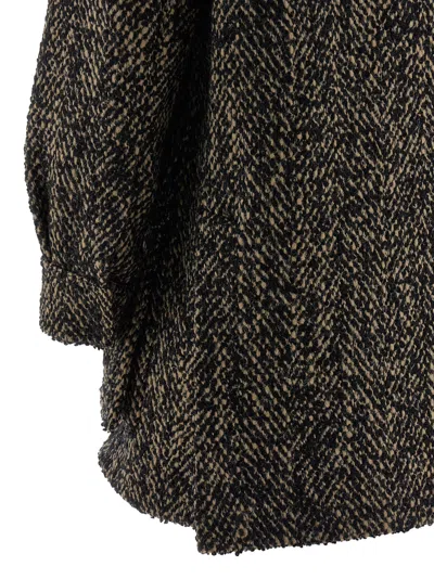 Max Mara Saharan Wool Tweed Jacket In Black