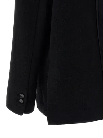 Mm6 Maison Margiela Wool With Back Panel Design Blazer In Black