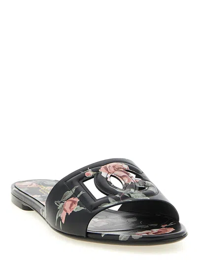 Dolce & Gabbana Vintage-inspired Casual Slide Sandals In Black