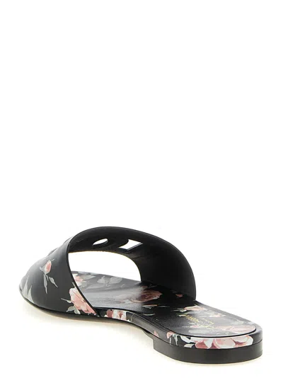 Dolce & Gabbana Vintage-inspired Casual Slide Sandals In Black