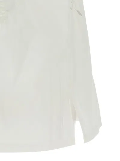 P.a.r.o.s.h . Embroidered Technical Fabric Shirt In White
