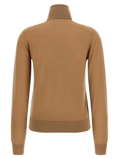 Dolce & Gabbana Cashmere Turtleneck Pullover In Brown