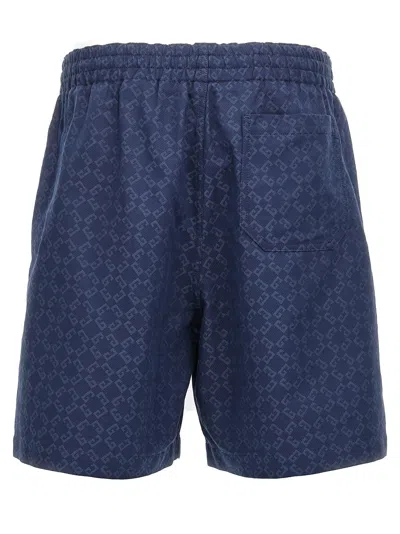 Givenchy Monogram Jacquard Bermuda Shorts In Navy