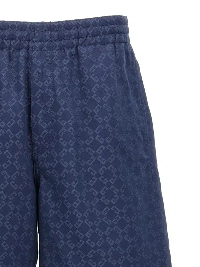 Givenchy Monogram Jacquard Bermuda Shorts In Navy
