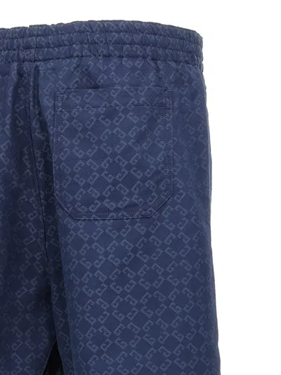 Givenchy Monogram Jacquard Bermuda Shorts In Navy