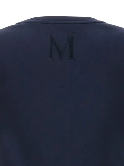 Max Mara Cotton And Modal Jersey T-shirt In Blue