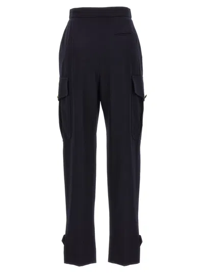 Alexander Mcqueen Wool-blend Cargo Cargo Pants In Black