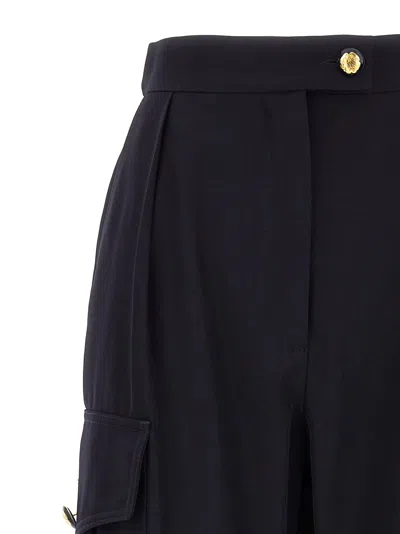 Alexander Mcqueen Wool-blend Cargo Cargo Pants In Black