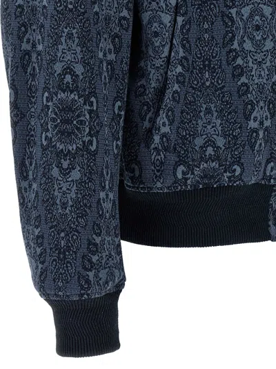 Etro Jacquard Bomber Jacket In Blue