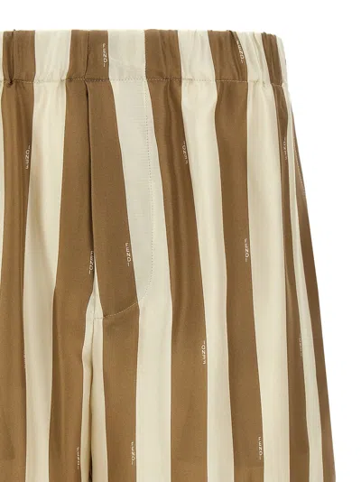 Fendi Printed Silk Bermuda Shorts In Red